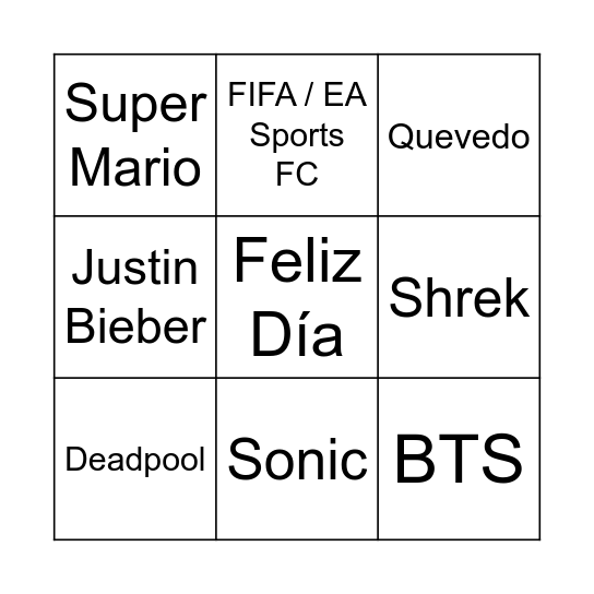 LOTERIA DÍA DE LA NIÑEZ Bingo Card
