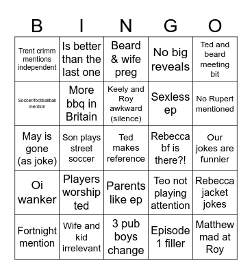 Led Tasso ep 2 Bingo Card