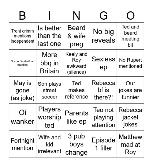 Led Tasso ep 2 Bingo Card