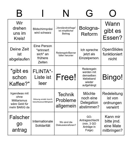 fzs MV Freitag Bingo Card
