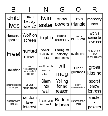 Frost Wolf Empress Bingo Card