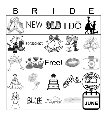 Wedding BINGO Card