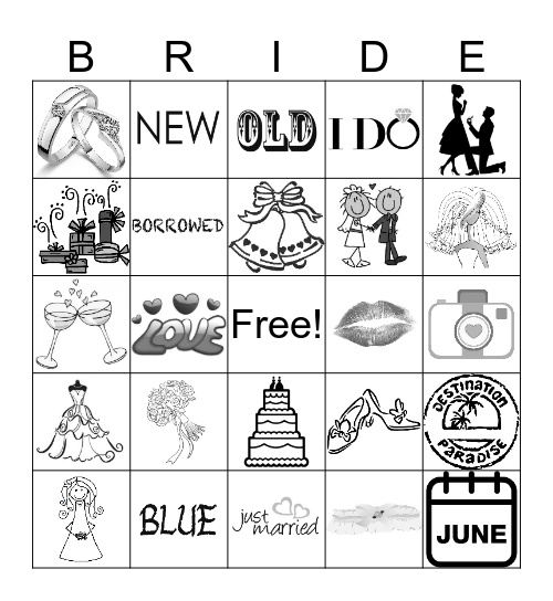 Wedding BINGO Card