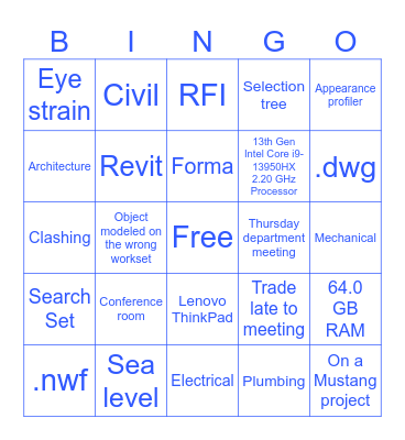 VDC Bingo Card