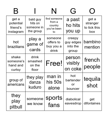 Unethically Monogamous Bingo Card