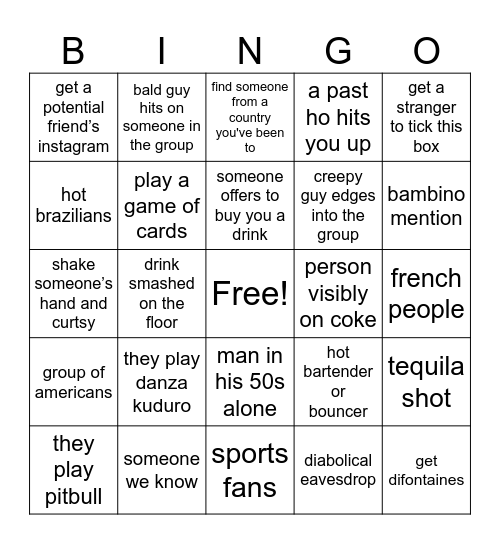 Unethically Monogamous Bingo Card