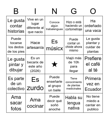 BINGO Card
