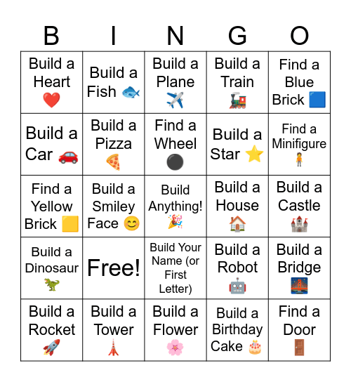 LEGO BINGO Card
