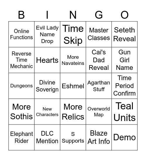 Fortune's Weave Direct Bingo Card