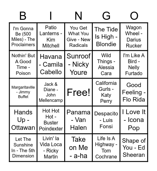 ☀️Summer Jams☀️ Bingo Card