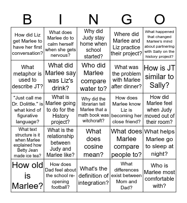 Lions of Little Rock Bingo Card