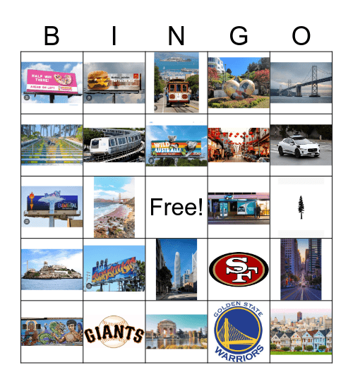 San Francisco Bingo Card