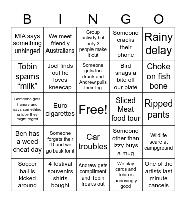 Porto do Bingo Card