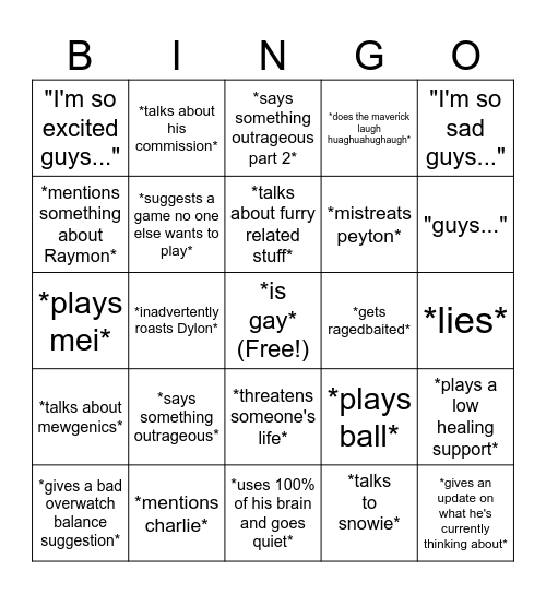 Mav Bingo Card