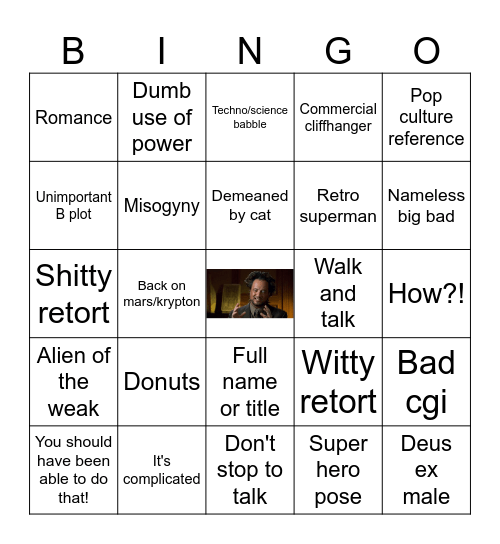 Cw Supergirl Bingo Card