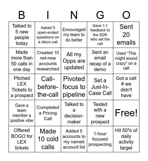 parry-dise bingo 1st=$40 2nd=$20 3rd=$10 Bingo Card