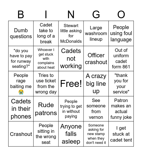 Abbotsford airshow bingo Card