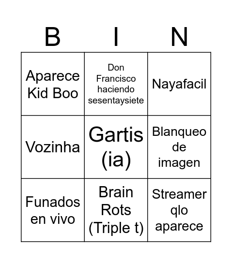 Teletong 2026 Bingo Card