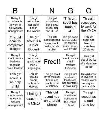 TLC Bingo Card