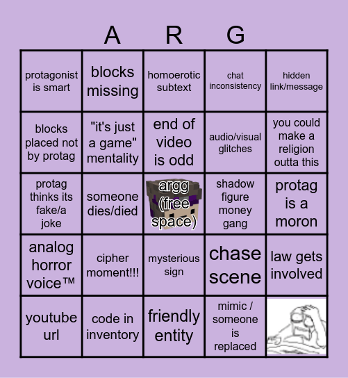 MINECRAFT ARG BINGO (v2) Bingo Card