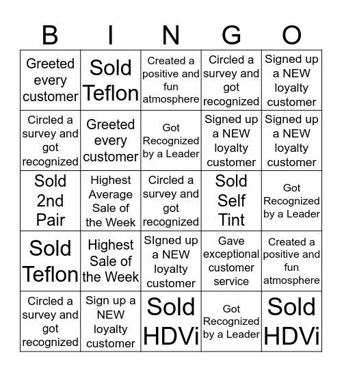 Shopko Bingo Card