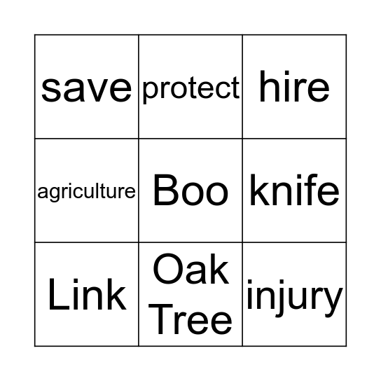 TKAM Bingo Card