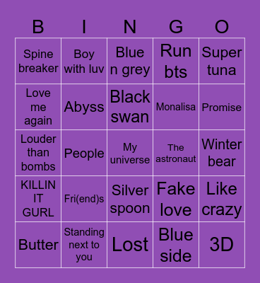 Bingo night #1 Bingo Card