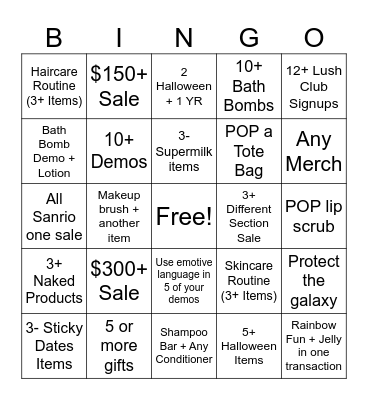 Back to Ghoul Bingo Card