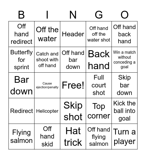 Beach cup Bingo Card