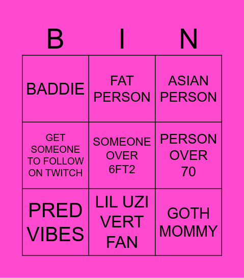 MALL BINGO Card