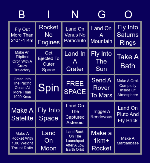 SFS Bingo Card
