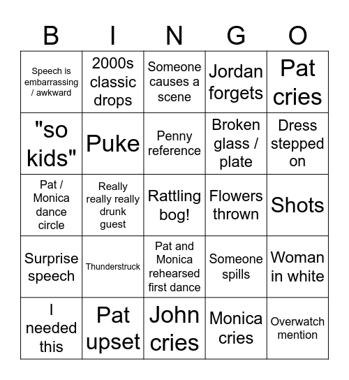 PandM2 Bingo Card