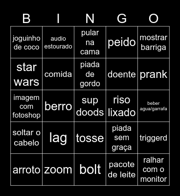 wuant bingo Card