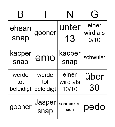 om Bingo Card