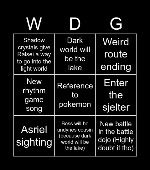 Eetel chapter 6 bingel Bingo Card