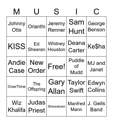Music_08082026 Bingo Card