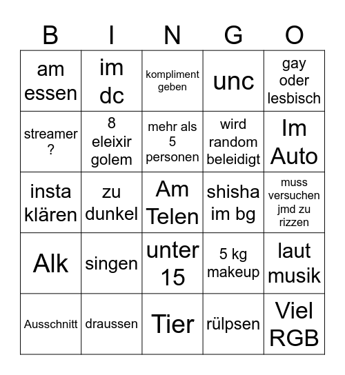 Untitled BingoViel rgb Bingo Card