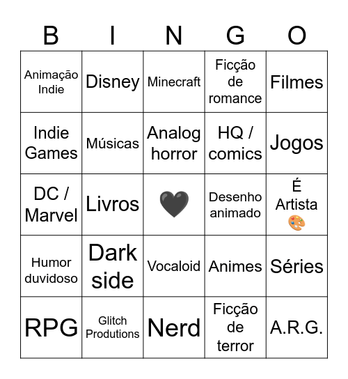 Vc é? Porque nós somos. Bingo Card