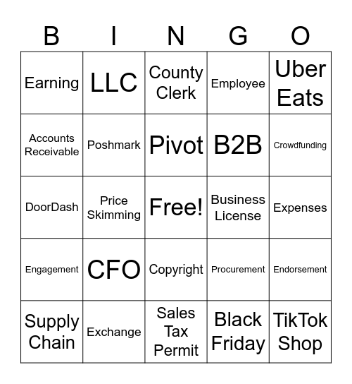 Mrs. Ballard's Bingo Card