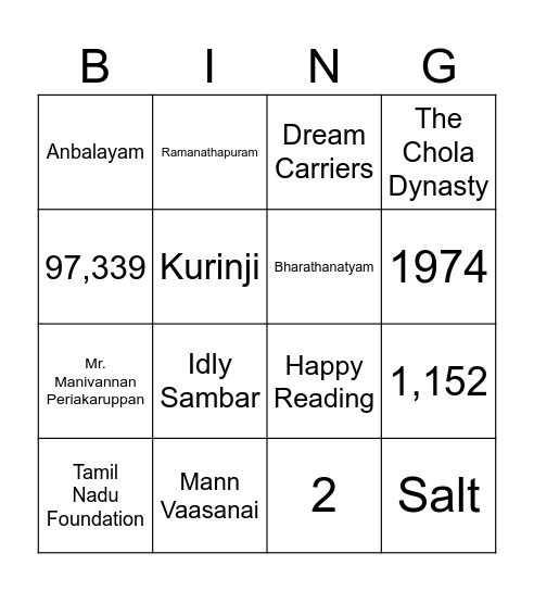 Steps 2 Success Bingo Card