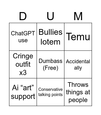 Wilder bingo for 2026/7 Bingo Card