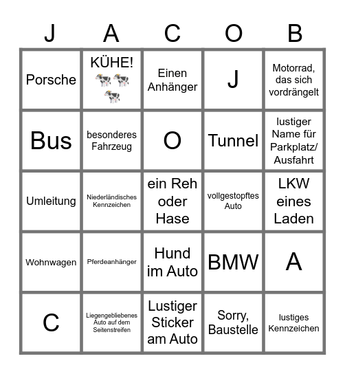 Auto-Bingo Card