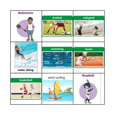 Summer sports Bingo Card