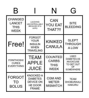 SAI BINGO Card