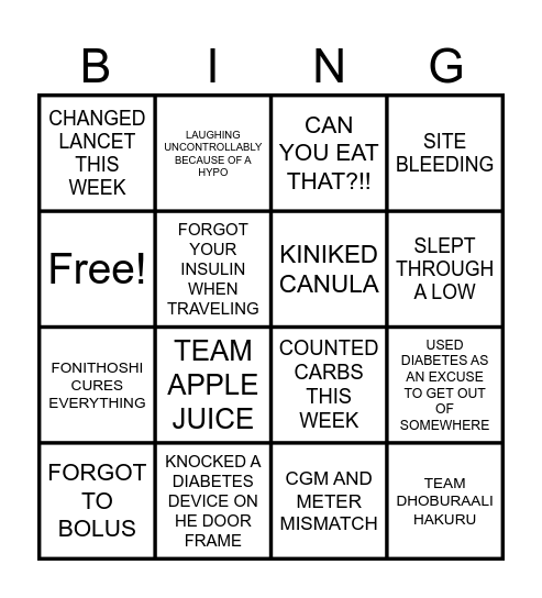 SAI BINGO Card