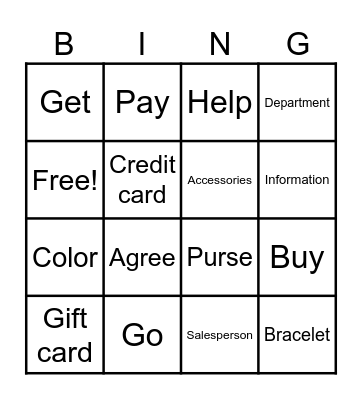 Grammar Unit 4 Bingo Card