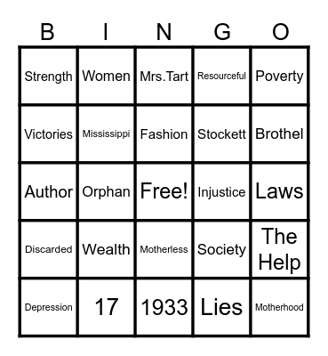 CALAMITY CLUB BINGO Card