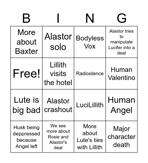 HH season 3 predictions Bingo Card