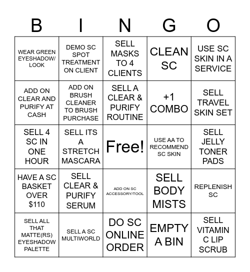 SEPHORA COLLECTION EVENT Bingo Card