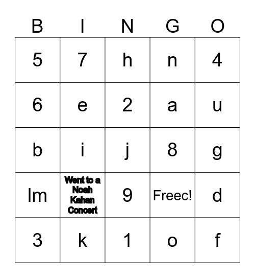 Find someone who has... Bingo Card